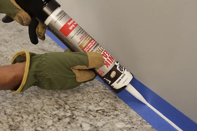kwik seal ultra sealing a kitchen counter