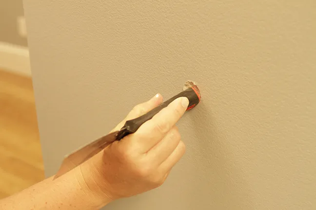 preparing the wall for repair